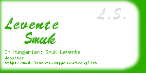 levente smuk business card